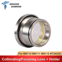 Lentille de collimation pour objectif de mise au point BM111 BM110 D30 F100 F125 F150mm avec support d'objectif pour tête de découpe Laser Raytools BM111