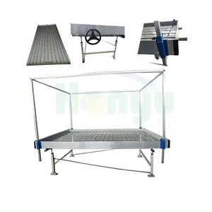 Movable ebb and flow/flood hydroponic system Seeding nursery bed