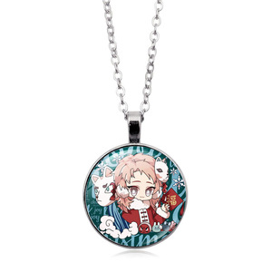 21 estilos de collares de anime con colgante redondo de cristal de la marca Tanjirou Nezuko, con gemas del tiempo y logotipos de anime, de fabricante de artesanía en vidrio. - Product Image 5