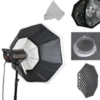 Équipement photo personnalisé SoftBox Grille Nid d'abeille Studio professionnel Photo Flash stroboscopique Lumière LED Soft Box avec différents supports