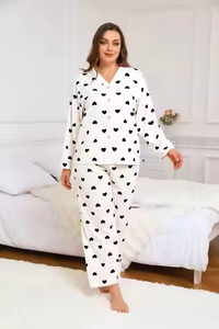 Women's Summer <b>Soft</b> Breathable Solid Color Long Sleeve Pajamas Set Comfortable Casual Loungewear Nightwear for Daily Wear - Product Image 6