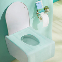 Lot de 10 housses de siège de toilette jetables et imperméables en papier, emballées individuellement, pour hôtels et toilettes publiques
