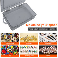 Boîte en plastique transparente personnalisable de grande capacité pour le stockage vide Boîtes en plastique d'emballage utilitaires portables et recyclables