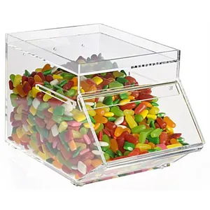 OEM食品架婚礼包装盒分配器储物箱架子透明塑料亚克力糖果展示盒