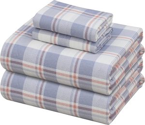 <span class=keywords><strong>Set</strong></span> di <span class=keywords><strong>Lenzuola</strong></span> in <span class=keywords><strong>Flanella</strong></span> a Quadri OEM ODM, Misura Queen, Cotone Doppio Spazzolato, Tasche Profonde, 4 Pezzi, Per Tutte le Stagioni, Traspirante, Certificato Oeko-tex - Product Image 1
