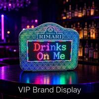 Letrero LED Acrílico Plegable Moderno para Fiestas, Logotipo Personalizado, Letrero de Pantalla Desplazable Programable para Club Nocturno, Bar, Botella