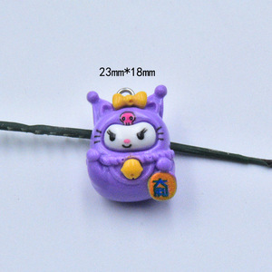 Dijes de Resina Planos 3D con Diseño de Gato de la Suerte, Ángel y Demonio, para Slime, Manualidades, Decoración de Teléfonos Móviles, 2025 - Product Image 4