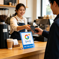 Support de table en acrylique NFC pour avis Google, plaque QR Code, support d'affichage de commande pour restaurant, impression personnalisée