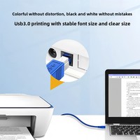 Kabel USB 3.0 Tipe A ke B Inti Tembaga Transfer Data Kecepatan Tinggi Printer Hard Drive Seluler Biru