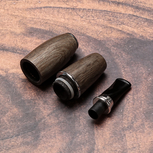 Pipe à fumer en bois Erliao, forme de balle, design classique, durable, en bois massif, portable, pour la consommation de tabac - Product Image 2
