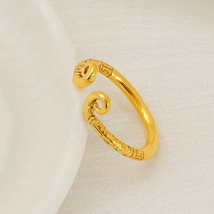 Zogxin Gold Plated <b>Open</b> <b>Ring</b> Geometric Design Unisex Fashion Jewelry Gift - Product Image 2