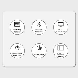 New không dây kích thước đầy đủ bàn phím 4-fold Gấp thiết kế với <span class=keywords><strong>Touch</strong></span> <span class=keywords><strong>Pad</strong></span> bền ABS chất liệu cho máy tính xách tay - Product Image 3