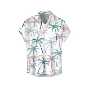 Factory Premium Materials Customization Wear-Resisting Leisure Men's <strong>White</strong> Hawaiian <strong>Shirts</strong> - Product Image 1