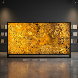 Panneau de revêtement mural en agate contemporaine avec motif doré naturel pour la décoration intérieure - Product Image 5