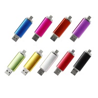 Unidad Flash USB Dual OTG Giratoria con Logo Personalizado 1GB 32GB para Smartphone Android Tipo B Micro Pendrive 4GB 8GB 16GB 64GB