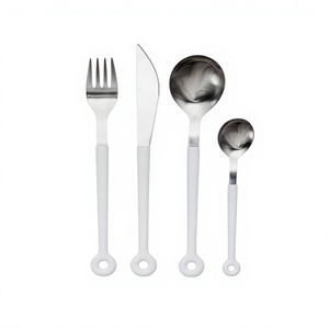 Ensemble de couverts en acier inoxydable écologique, design diamanté, avec poignée, idéal pour les mariages et les cadeaux d'affaires – Meilleures ventes - Product Image 2