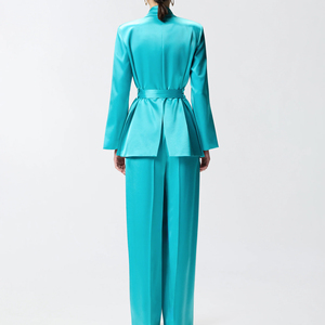 Mini Blazer Elegante e Modesto dal Design alla Moda, a Maniche Corte, Tinta Unita, <span class=keywords><strong>con</strong></span> Bottoni Doppiopetto e <span class=keywords><strong>Vita</strong></span> Morbida, Casual ed Elegante - Product Image 5