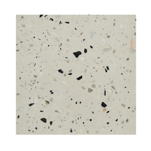 Carreaux de sol en <span class=keywords><strong>terrazzo</strong></span> <span class=keywords><strong>blanc</strong></span> époxy avec des points noirs - Product Image 1