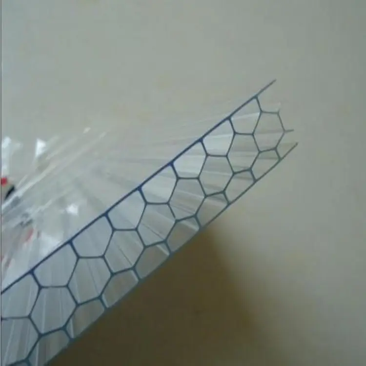 UV resistant Plastic Hollow Polycarbonate Honeycomb Panel For Greenhouse Roofing