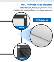 100 pouces 16:9 Simple Avant Arrière de PVC D'écran de Projection Portable écran de projecteur Pliable