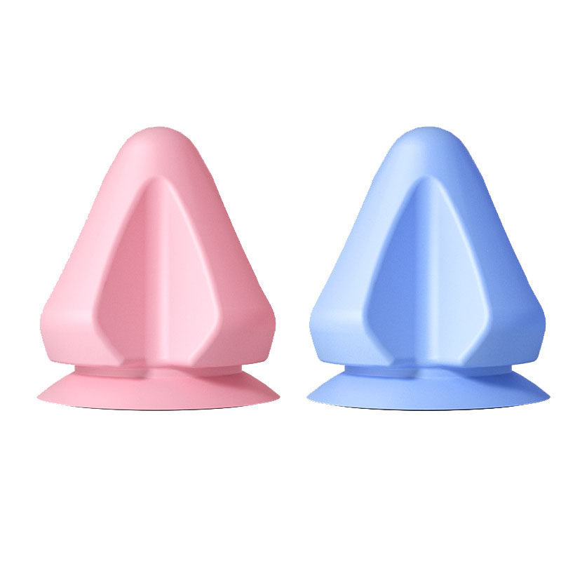 Cono de masaje profundo con succión en forma de cruz - [1 azul, 1 rosa]