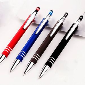 New Soft Rubber Stylus Press Spray Metal Ballpoint <b>Pen</b> With Customized Screen Printing Logo Aluminum Stick for Model Phone - Product Image 2