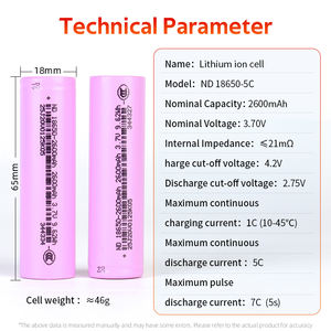 Высококачественный перезаряжаемый аккумулятор <span class=keywords><strong>18650</strong></span>, 3.7В, 2600мАч, высокомощный литий-ионный элемент для фонарика, вентилятора, вейпера, повербанка, DIY - Product Image 2