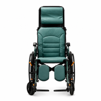 Fauteuil roulant zéro gravité en aluminium avec repose-jambes amovibles et relevables, accoudoirs rabattables, roues amortissantes