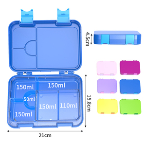4-6 ngăn nhựa Bento Hộp Ăn Trưa cho trẻ em và người lớn cách điện <span class=keywords><strong>container</strong></span> thực phẩm trường nhựa leakproof - Product Image 1