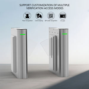 HCW Acier Inoxydable Automatique Électronique Aile Tourniquet Barrière Porte Haute Vitesse Sécurité Rabat Reconnaissance Faciale Bi-direction - Product Image 6