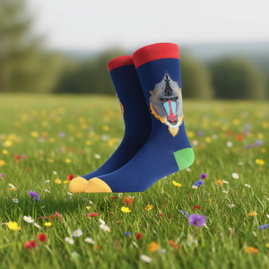 Calcetines de Media Pantorrilla para Hombre, Tallas 40-45, Diseño Blue Monkey, Uso Casual - Product Image 2