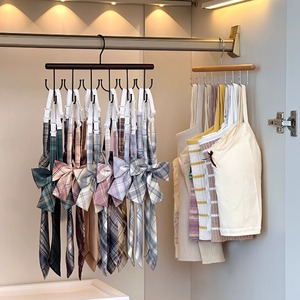 Multifunctional Wooden Clothes <b>Hanger</b> With 18 Hooks For Ties Suspenders Vests Bags Home Dorm Storage Organizer Rectangle Shape - Product Image 1