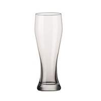 Mug à bière en verre artisanal grande capacité, design minimaliste avec logo découpé, idéal pour bars modernes et jus de fruits