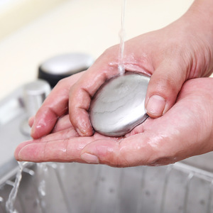 Oval Stainless Steel Soap Large Size Kitchen Deodorizing Durable Solid Shape - Product Image 1