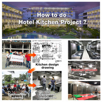 Peralatan Dapur Restoran Komersial Lengkap Bahan Stainless Steel Solusi Satu Atap Kustom OEM
