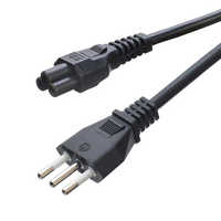 Câble d'extension commercial Sheng 10-16A 3 broches C5 Clover Connector Plug Noir Standard Italien IEC H05VV-F 3G 0.75mm²