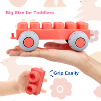 Rompecabezas Creativo para Niños, Juguete Educativo Temprano para Preescolar, Bloques de Construcción de Goma Suave de Gran Tamaño y Coloridos para Niños Pequeños