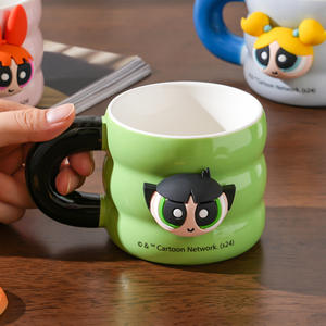 Tasse à Café en Céramique Magnétique, Joli Mug Fille, Tasse d'Eau de Dessin Animé - Product Image 4