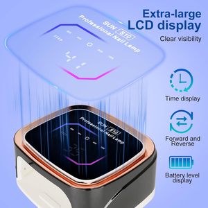 Lampe UV LED professionnelle SUN S10 168w 36LED 4 minuteurs 7800mah avec écran LCD rechargeable sans fil pour le séchage du vernis à ongles - Product Image 5