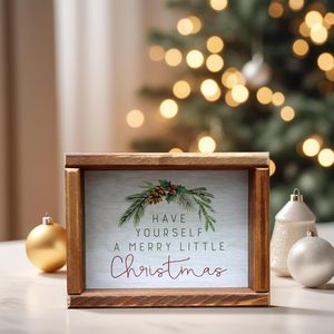 ของตกแต่งโต๊ะทำจากไม้ขนาดเล็กสุขสันต์วันคริสต์มาสของคุณ - Product Image 5