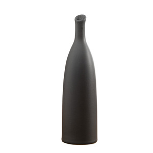 Vase de sol créatif, nouveau, écologique, de style chinois, en céramique, fait à la main, noir pur, ornements modernes, décoration minimaliste pour la maison - Product Image 1