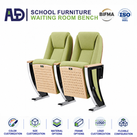 Sièges de théâtre inclinables ergonomiques, chaises pliantes en acier inoxydable pour salles de conférence, salles d'attente scolaires