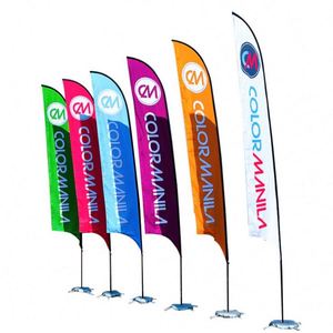 Bandera de Playa Personalizada con Plumas, de Alta Calidad, para Publicidad Exterior, Decoración, Venta de Neumáticos - Product Image 3