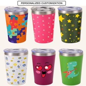 Gobelet isotherme en acier inoxydable avec logo personnalisé, 8 oz et 12 oz, vente en gros, pour café, lait, enfants, avec couvercle - Product Image 6