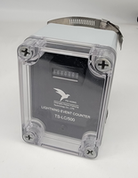 Dispositif de protection contre les foudres numériques d'extérieur avec compteur de foudres, écran LCD, installation en acier inoxydable, données de 5 ans