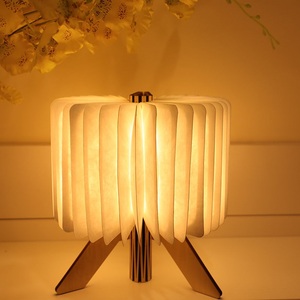 Großhandel moderne nordische europäische Design Holztisch lampe 5W LED Reading Square Shade 5V Power Logo umwelt freundliche einfache Geschenk - Product Image 4
