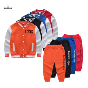 Conyson ngoài trời biểu tượng tùy chỉnh bán buôn trẻ em bóng chày áo khoác chạy bộ chàng trai dài tay áo letterman phù hợp với - Product Image 1