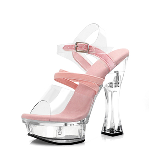 Zapatos de Tacón Alto de 14CM Estilo Diablo Gótico para Pole Dance, Plataforma Transparente Impermeable para Espectáculos de Verano - Product Image 4