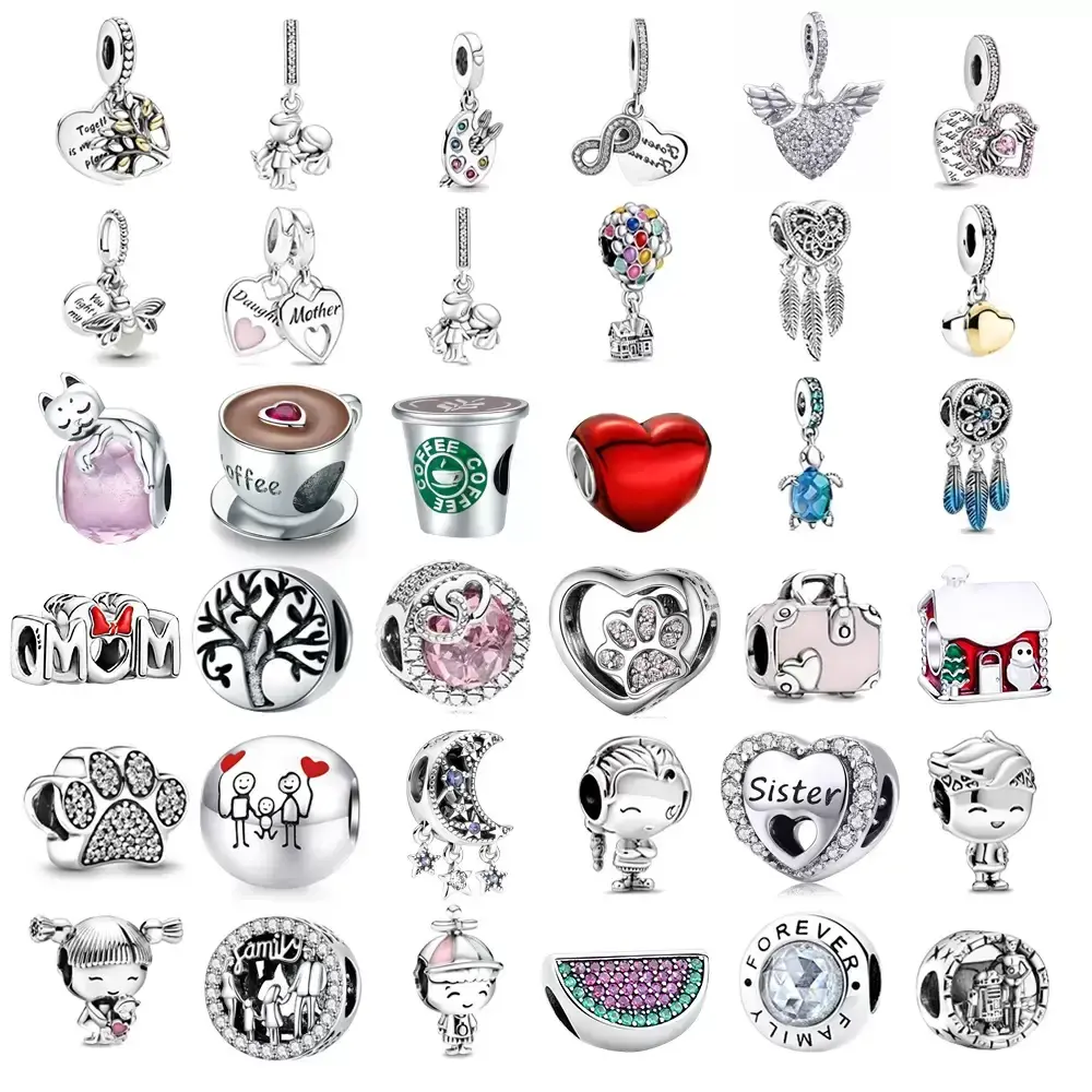 Oem Odm 2024 Nouveau Bijoux en Argent Sterling 925 Perles Étoiles Designer Charms Silver Diy Beads And Charms For Jewelry Making