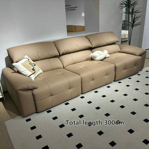 Living Room Leather Sofas Villa Guesthouse Furniture Recliner Couch With Electric Type Reclining Function to <strong>a</strong> Bed <strong>Futon</strong>
